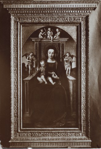 Anonimo — Brea Lodovico - XVI - Madonna con Bambino in trono e angeli musicanti — insieme